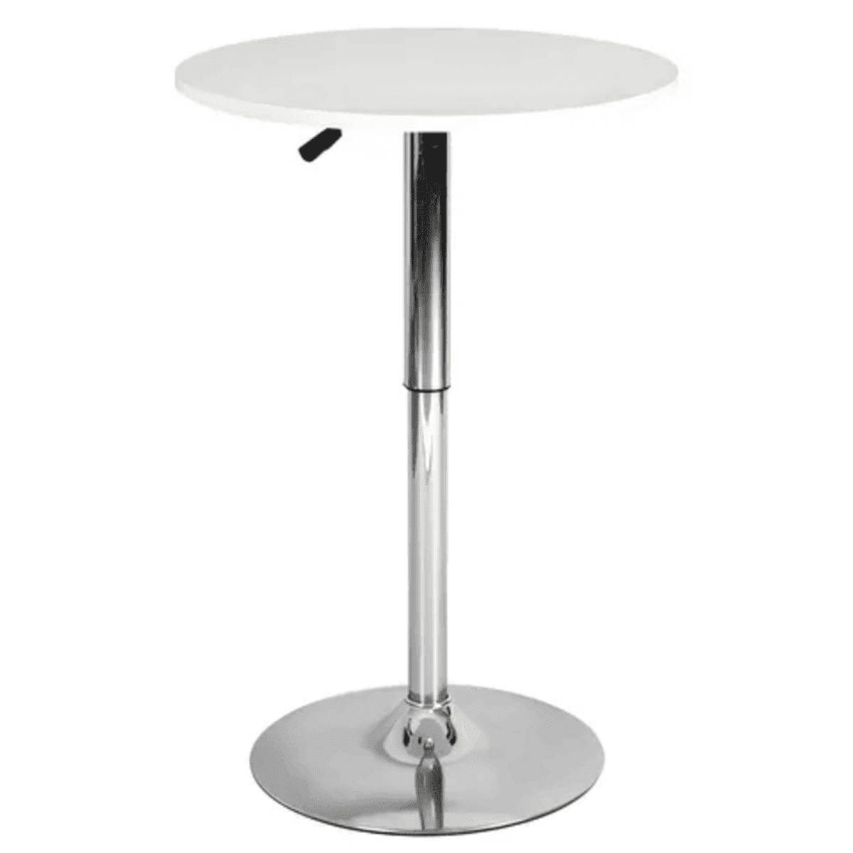 Moboi - Mesa Bar Centro Altura Regulable 60cm Diámetro Blanca