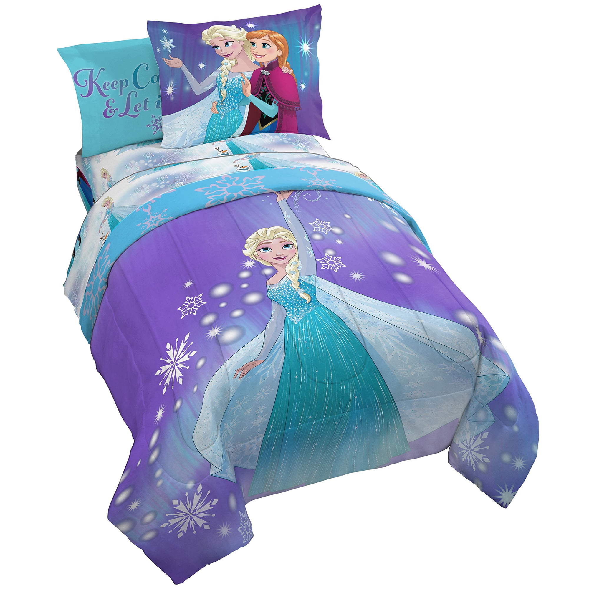 Juego De Ropa De Cama Jay Franco Frozen Invierno Mágico 7 Piezas Full