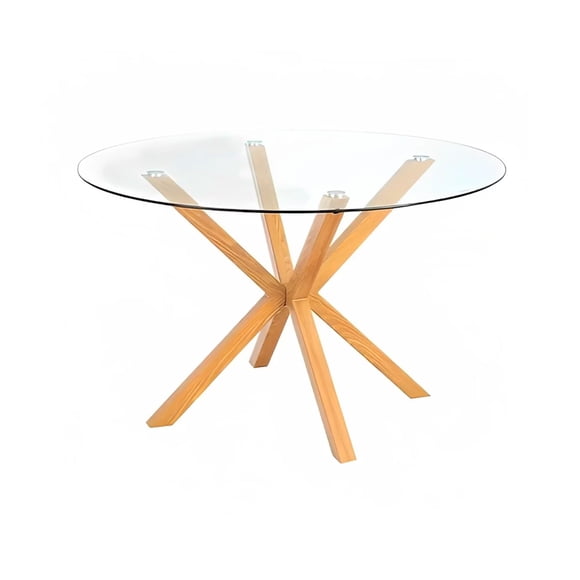 Mesa de comedor redonda elite de 120cm vidrio
