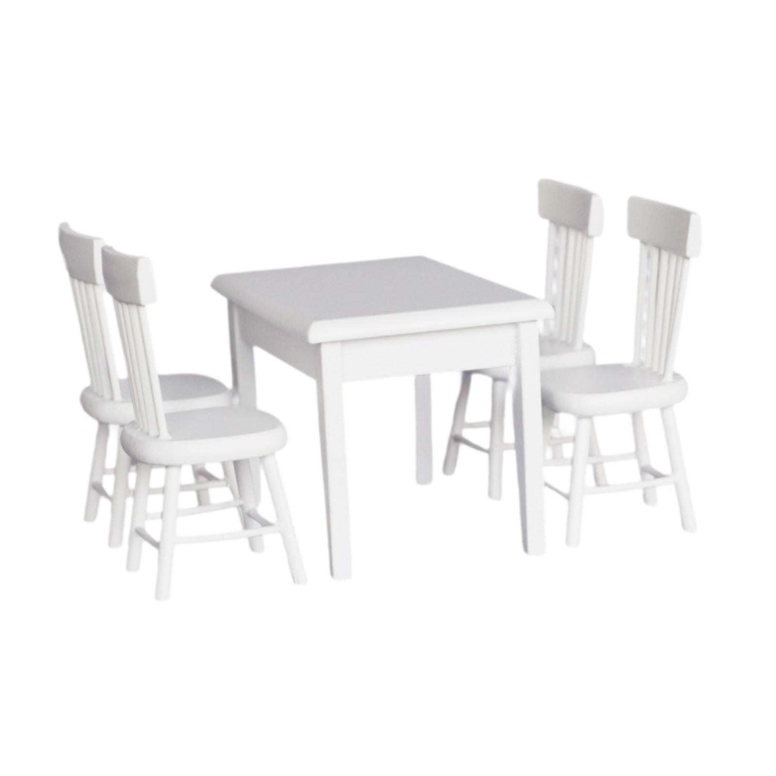 Magideal - 1/12 Silla De Mesa De Casa De Muñecas Mini Decoración De La Escena De Muebles Feating Juguete Juguetes Modelo De Muebles Para El Diseño De La Estación