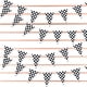thumbnail image 2 of Banderín de plástico blanco y negro con diseño de cuadros para fiestas, de 100 pies de largo, para decoración, cumpleaños, suministros para eventos, festivales, niños, banderas negras y blancas., 2 of 6