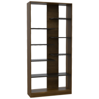 Fmfurniture - Biblioteca Fm-003C - Cafe Oscuro Y Negro