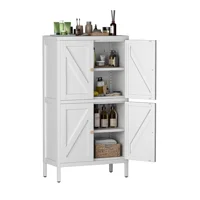 Recilock - Gabinete Metalico Blanco Mediano 4 Puertas - Linea White Yxg-04