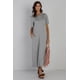 thumbnail image 1 of Saronite Vestido Midi Básico de Rayón de Manga Corta, Gris Jaspeado (para Mujer), 1 of 3