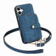 thumbnail image 1 of Funda Tipo Cartera con Correa Cruzada para iPhone 16 Protección Contra Golpes Azul, 1 of 6