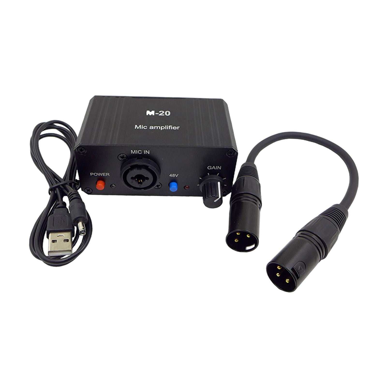 Bothyi - Preamplificador De Micrófono Amplificador Estéreo De Carga De Potencia Duradera Amplificador De Ganancia De Micrófono Xlr A