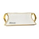 thumbnail image 2 of Bandeja Elegante Servir Con Dorado Decorativa Cuadrada, 2 of 2
