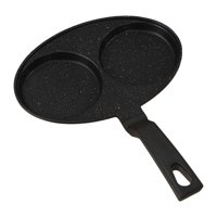 Magideal - Sartén Antiadherente Para Huevos, Sartén Multifunción Con Mango Resistente Al Calor, Suministros De Cocina, Olla Portátil, Sartén Para Tortilla, Sarté 2 Agujeros