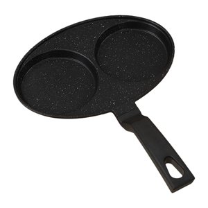 Magideal - Sartén Antiadherente Para Huevos, Sartén Multifunción Con Mango Resistente Al Calor, Suministros De Cocina, Olla Portátil, Sartén Para Tortilla, Sarté 2 Agujeros