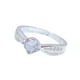 thumbnail image 1 of Anillo de Compromiso, Solitario con detalles en Circonitas Pavé, Talla 7, Plata 925, 1 of 7