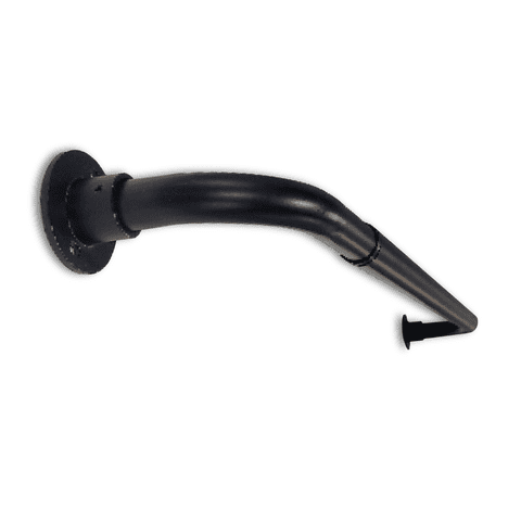 Aura Home - Set Simple De Barra Para Cortina Extensible 210 A 300 Cm Curvo De Metal Diámetro 22/25 Mm Color Negro