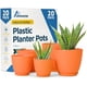 thumbnail image 1 of Macetas Lifemaster, paquete de 20, amarillas, con platos de drenaje, 1 of 6