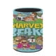thumbnail image 3 of Harvey Beaks-theme Cylinder Pen Holder Pencil Organizer with Flannel Lining PVC Leather Material Cardboard Base for study work 10*8CM, 3 of 6