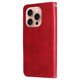 thumbnail image 5 of Funda tipo cartera para iPhone 16 Pro Max con bolsillo con cremallera y ranuras para tarjetas – Función de soporte Rojo, 5 of 6