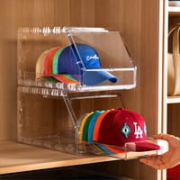 Organizador De Sombreros Ozueccr Apilable Para 15 Gorras De Béisbol, 2 Unidades