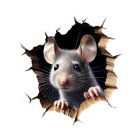 Magideal - Calcomanía De Pared Con Agujero De Ratón, Decoración De Pared, Papel Tapiz Extraíble De Pvc Con Diseño De Animales Para Habitación Infantil, Sala De E