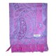 thumbnail image 3 of Chal Plum Feathers 170 cm con estampado paisley morado y flecos, 3 of 3