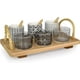 thumbnail image 1 of Set 10 Piezas Vasos mas Bandeja Madera Le Regalo, 1 of 3