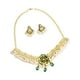 thumbnail image 1 of Conjunto De Aretes De Collar Vintage Magnífico De Moda Para Fiesta De Aniversario De Graduación Flores Verdes, 1 of 5