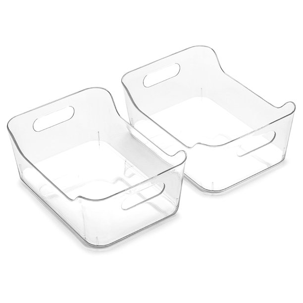 Contenedores de Almacenamiento BINO SOHO Extra Pequeño Transparente 20x14x7.5 cm Paquete de 2