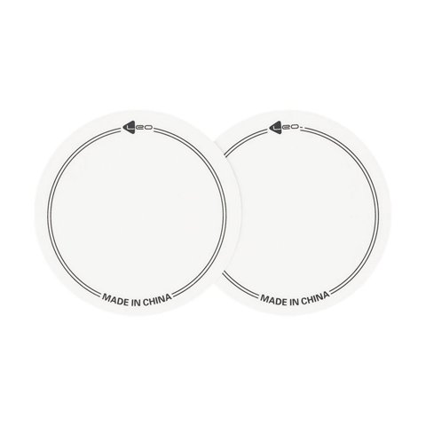 Bothyi - 2X Parches De Parche De Tambor A Prueba De Impactos Para Piezas De Bombo Protector De Parche Blanco 9,6 Cm