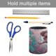 thumbnail image 5 of Sirena Negra-theme Cylinder Pen Holder Pencil Organizer with Flannel Lining PVC Leather Material Cardboard Base for study work 10*8CM, 5 of 6