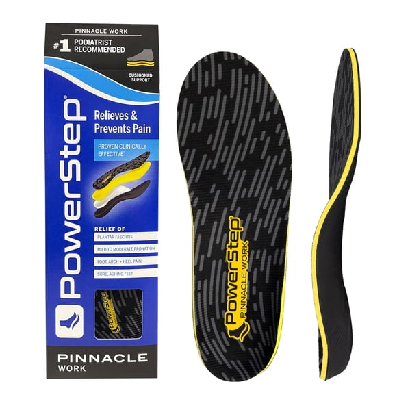 Plantillas PowerStep Pinnacle Work con soporte de arco M12-13 para hombre