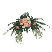 Bothyi - Arreglo De Centro De Mesa Floral De Seda Para Boda Fiesta De Compromiso Rosa Claro