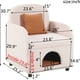 thumbnail image 1 of Furniture Style 2 in 1 Pet Friendly Fluffy Fabric Sherpa Upholstered Leisure Armchair with Lumbar Pillow for Living Room Bedroom Home and Office, Cream White, 1 of 3