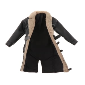 Bothyi - 1:12 Gabardina Informal Para Hombres Y Mujeres Soldados Figuras Vestir Muñeca Modelo Negro