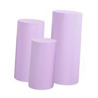 Bothyi - 3X Fundas Cilíndricas Decorativas Para Zócalo, Fiesta, Compromiso, Acción De Gracias, Color Morado Claro