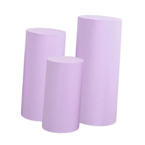 Bothyi - 3X Fundas Cilíndricas Decorativas Para Zócalo, Fiesta, Compromiso, Acción De Gracias, Color Morado Claro