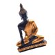 thumbnail image 1 of Estatua De Meditación En Miniatura De Buda, Escultura Pintada De Resina, Color Dorado, 1 of 3