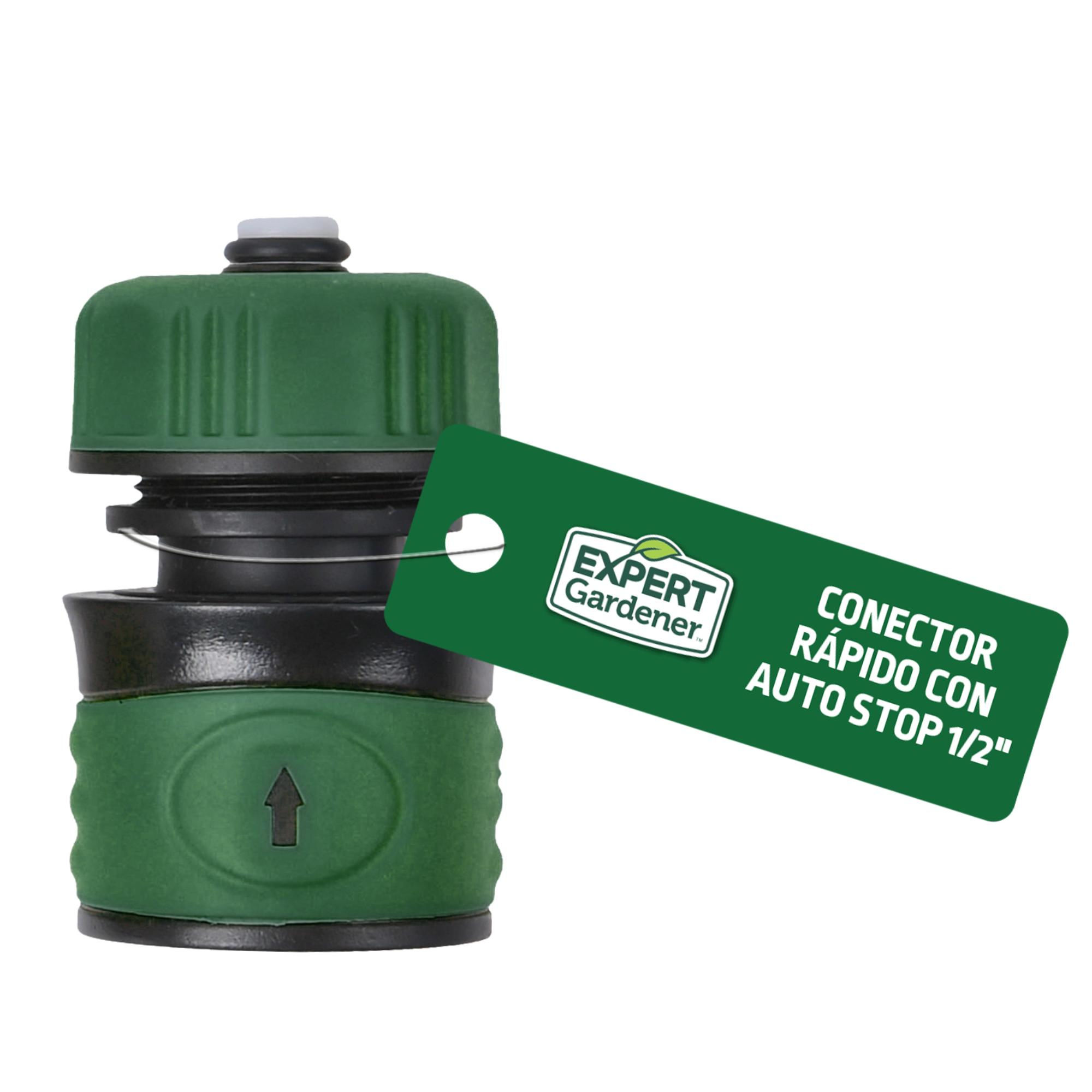 Conector Manguera Autostop, 1 Unidad Expert Gardener
