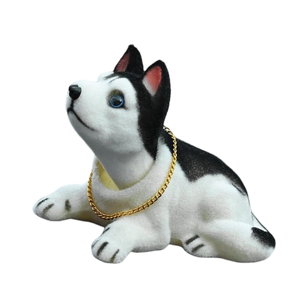 Bonito Cachorro De Perro Con Cabeza De Bobble, Perro Que Asiente Con La Cabeza Para El Adorno Del Salpicadero Del Coche, Husky
