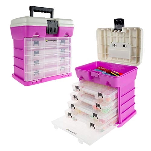 Caja de herramientas de almacenamiento Wakeman Outdoors, organizadora duradera, rosa