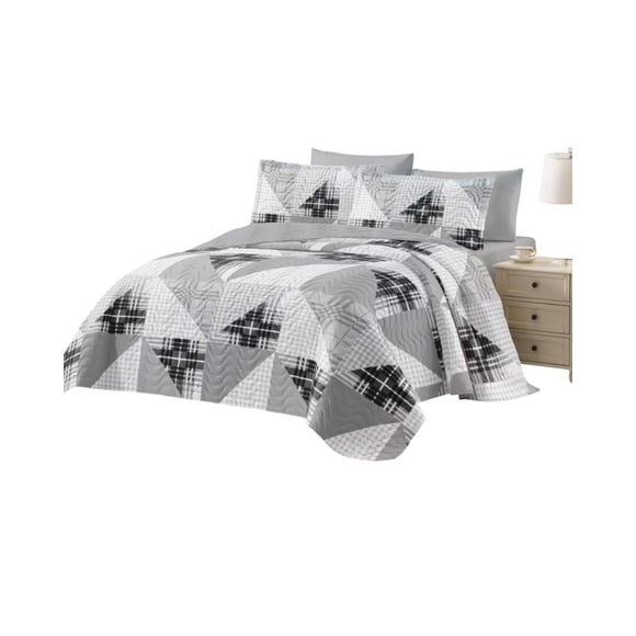 Cubrecama Quilt reversible Elegante y liviano 2 plazas y media