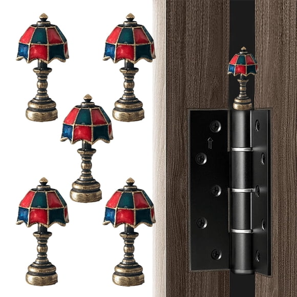 Tope decorativo para bisagra de puerta WLHYHH, set magnético de bronce, 5 piezas