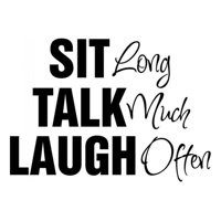 Rienda Libre Graphics - Decomural Sit Talk Laugh Family Friend Ws-16004