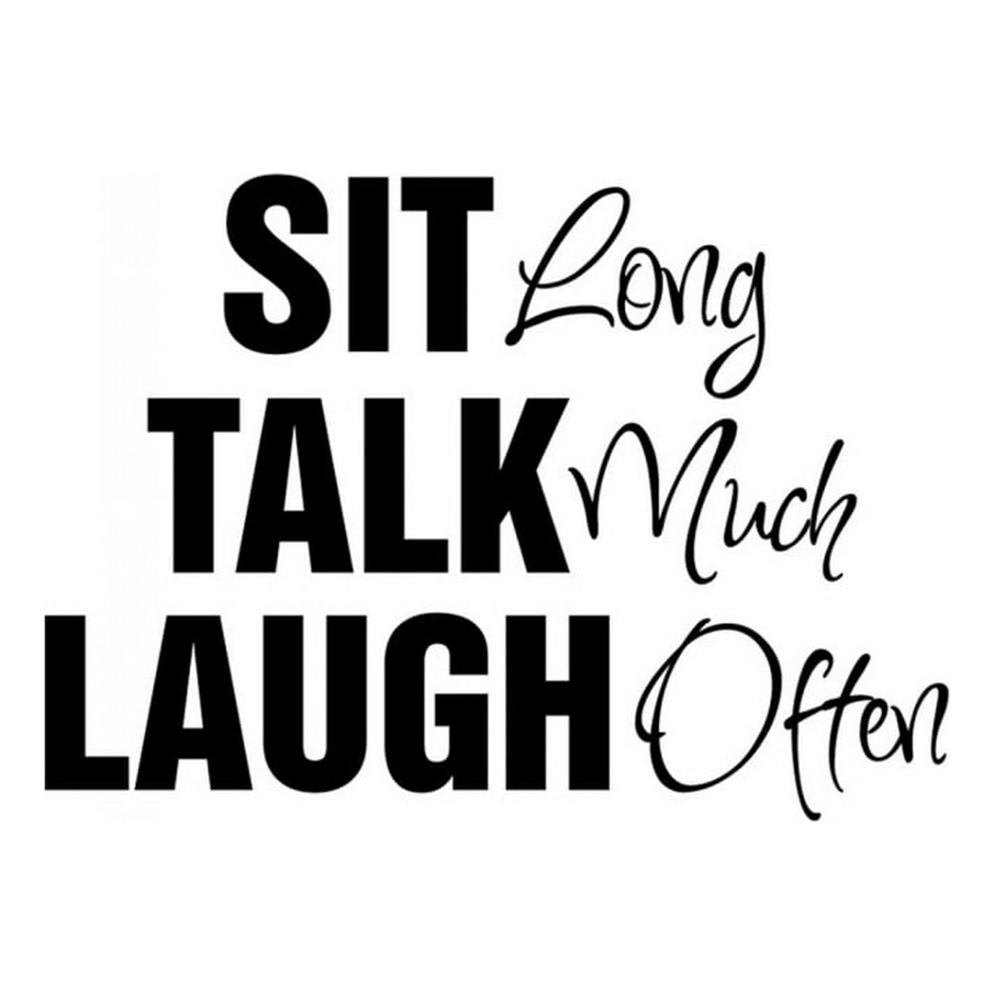 Rienda Libre Graphics - Decomural Sit Talk Laugh Family Friend Ws-16004