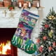 thumbnail image 1 of Equestria Girls Tema: Calcetines de Navidad, fino lino blanco para colgar en escaleras y chimenea, decoración navideña para el hogar, regalo de Navidad.54cm×38cm, 1 of 5