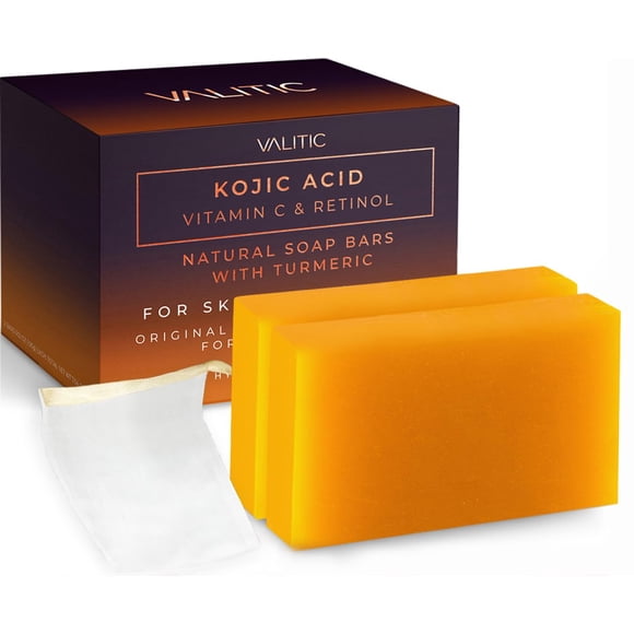 Pastillas de jabón VALITIC Ácido kójico, vitamina C y retinol con cúrcuma