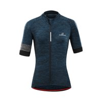 Andesland - Polera Tricota Jaspeada Manga Corta Cierre Completo Mujer