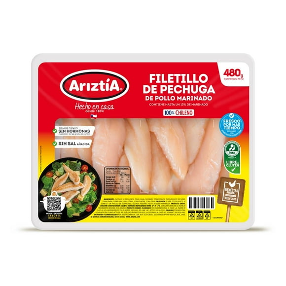 Pollo Filetitos Envasado, 480 g