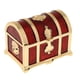 thumbnail image 3 of Rectángulo de caja de la joyería de la baratija del esmalte suave del tesoro suave de la vendimia rojo, 3 of 3