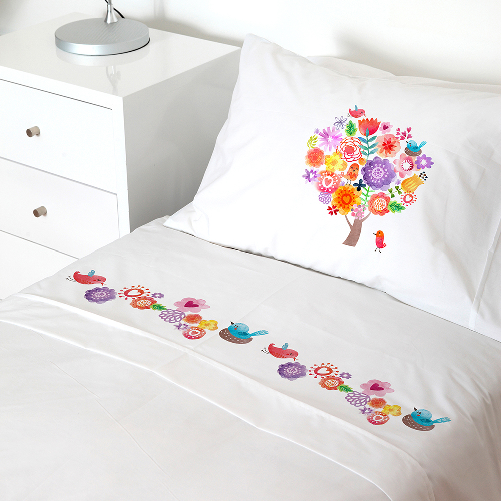 Tuyo Print - Juego De Sábanas 1,5 Pl Arbolito