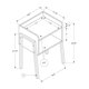 thumbnail image 3 of Mesa auxiliar Monarch Specialties I 3591 de metal laminado gris, 3 of 9