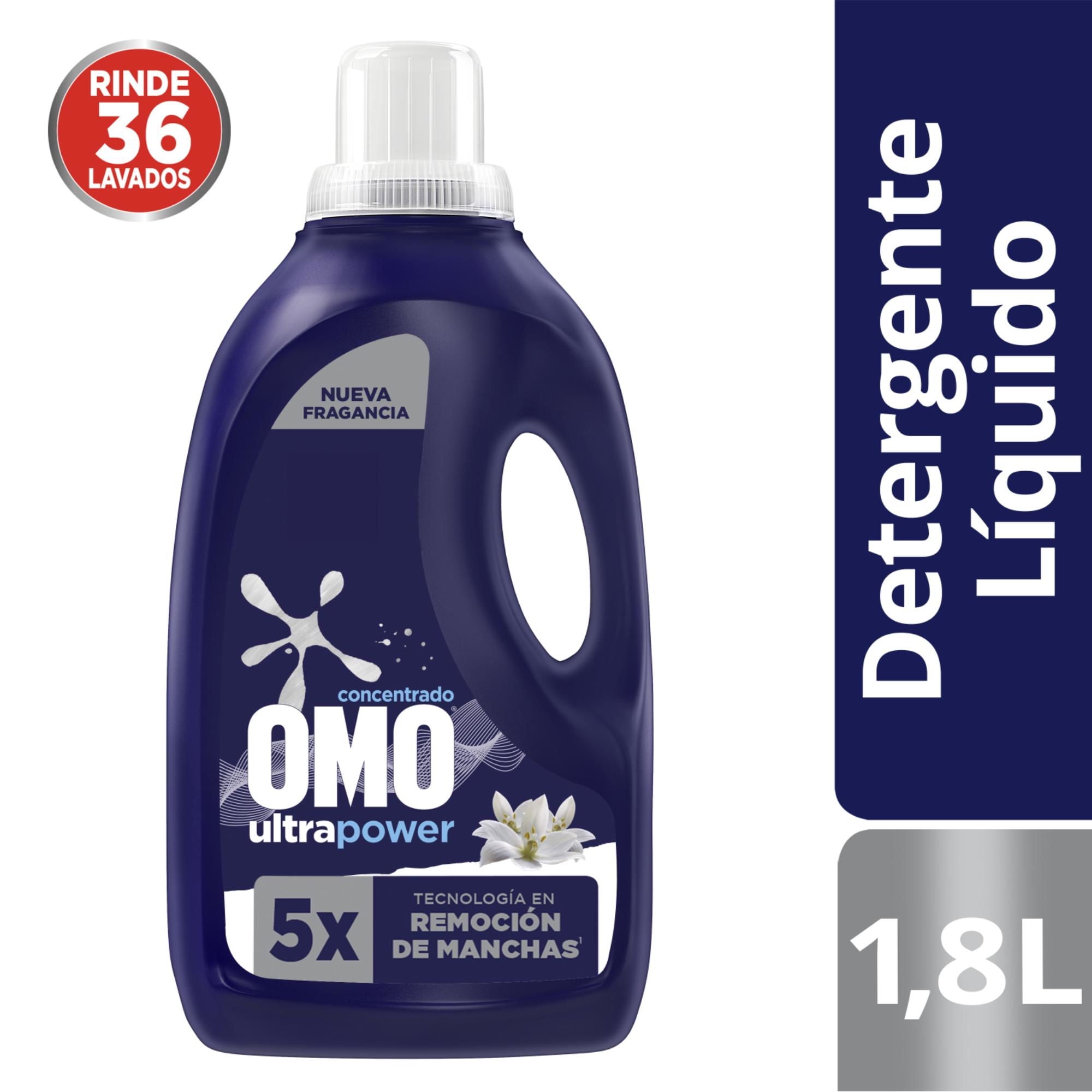 Detergente Líquido Matic Ultra Power Botella 1,8 L Omo