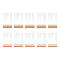 Bothyi - 10 Uds. De Tarjetas Acrílicas Para Colocar Con Soporte Para Tarjetas Para Decoración De Banquetes Rectangulares