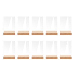 Bothyi - 10 Uds. De Tarjetas Acrílicas Para Colocar Con Soporte Para Tarjetas Para Decoración De Banquetes Rectangulares